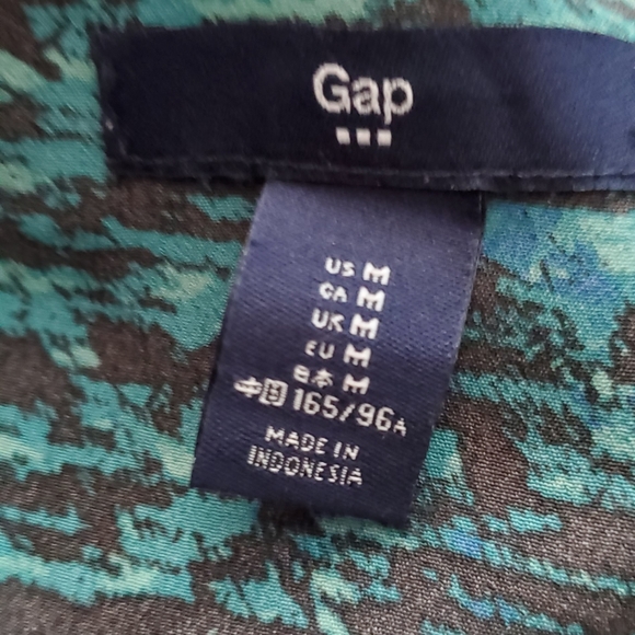 🌟 3 for $15 Deal! 🌟Gap blue teal green black long sleeve dress M - Picture 7 of 8